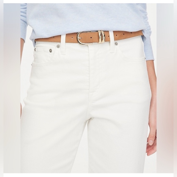 New J.Crew Factory Wide-leg cropped jean in all-day stretch White Size 26P - Picture 3 of 13